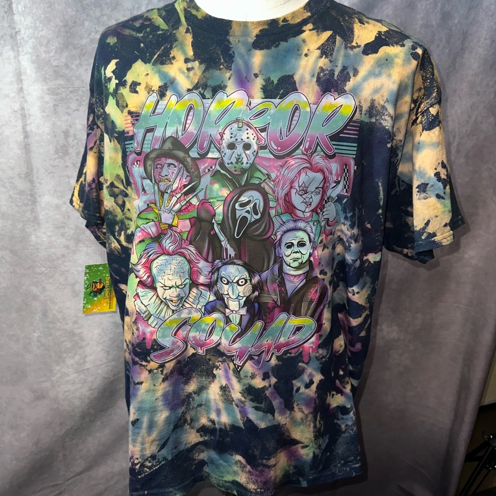 Horror Squad Tie-Dye Graphic Tee – GhostGrid Apparel